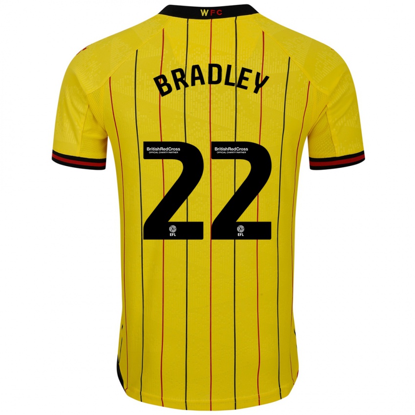 Kinder Jade Bradley #22 Gelb Schwarz Heimtrikot Trikot 2024/25 T-Shirt