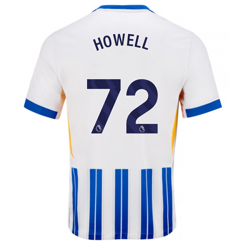 Kinder Harry Howell #72 Weiß Blaue Nadelstreifen Heimtrikot Trikot 2024/25 T-Shirt