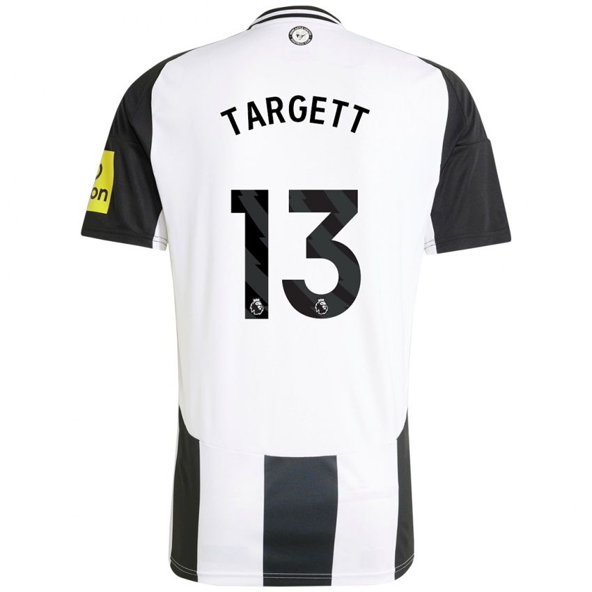 Kinder Matt Targett #13 Weiß Schwarz Heimtrikot Trikot 2024/25 T-Shirt