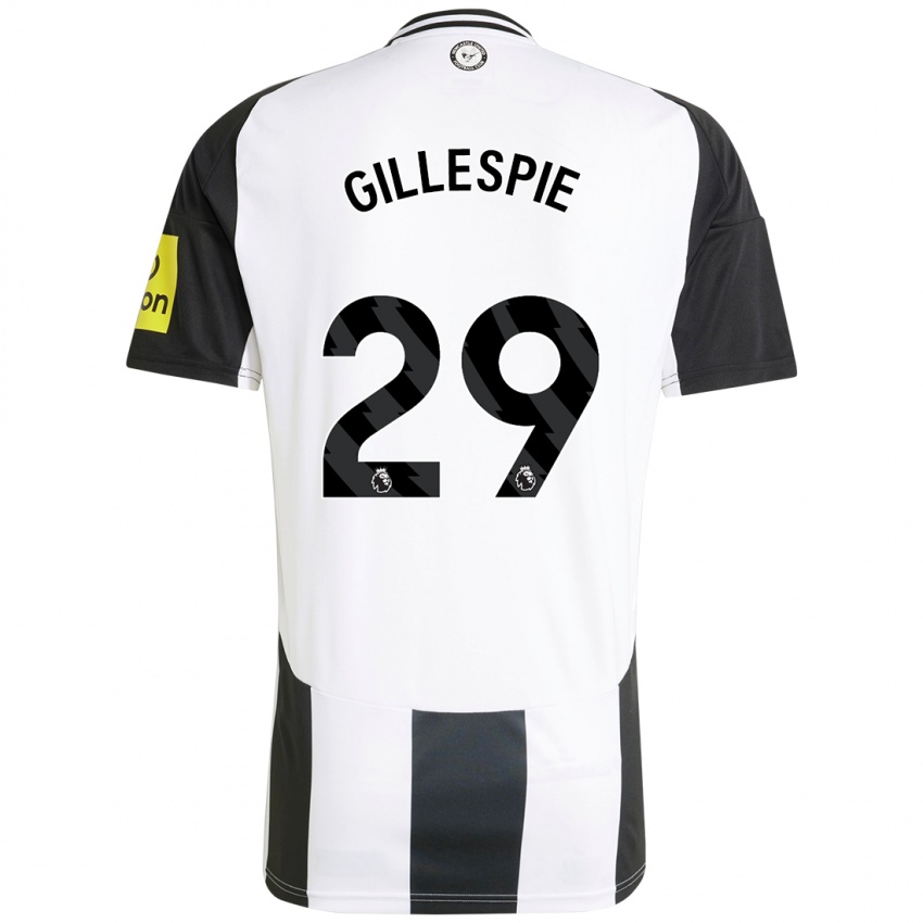 Kinder Mark Gillespie #29 Weiß Schwarz Heimtrikot Trikot 2024/25 T-Shirt