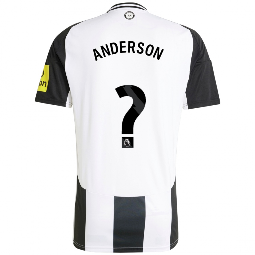 Kinder Will Anderson #0 Weiß Schwarz Heimtrikot Trikot 2024/25 T-Shirt