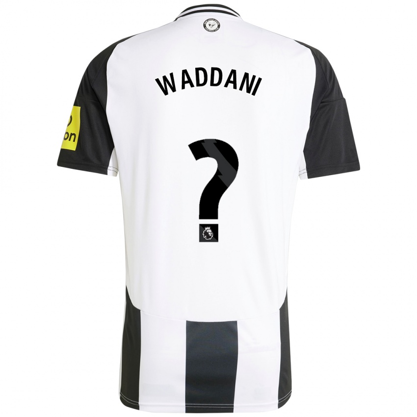 Kinder Mohamed Waddani #0 Weiß Schwarz Heimtrikot Trikot 2024/25 T-Shirt