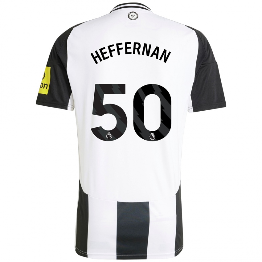 Kinder Cathal Heffernan #50 Weiß Schwarz Heimtrikot Trikot 2024/25 T-Shirt