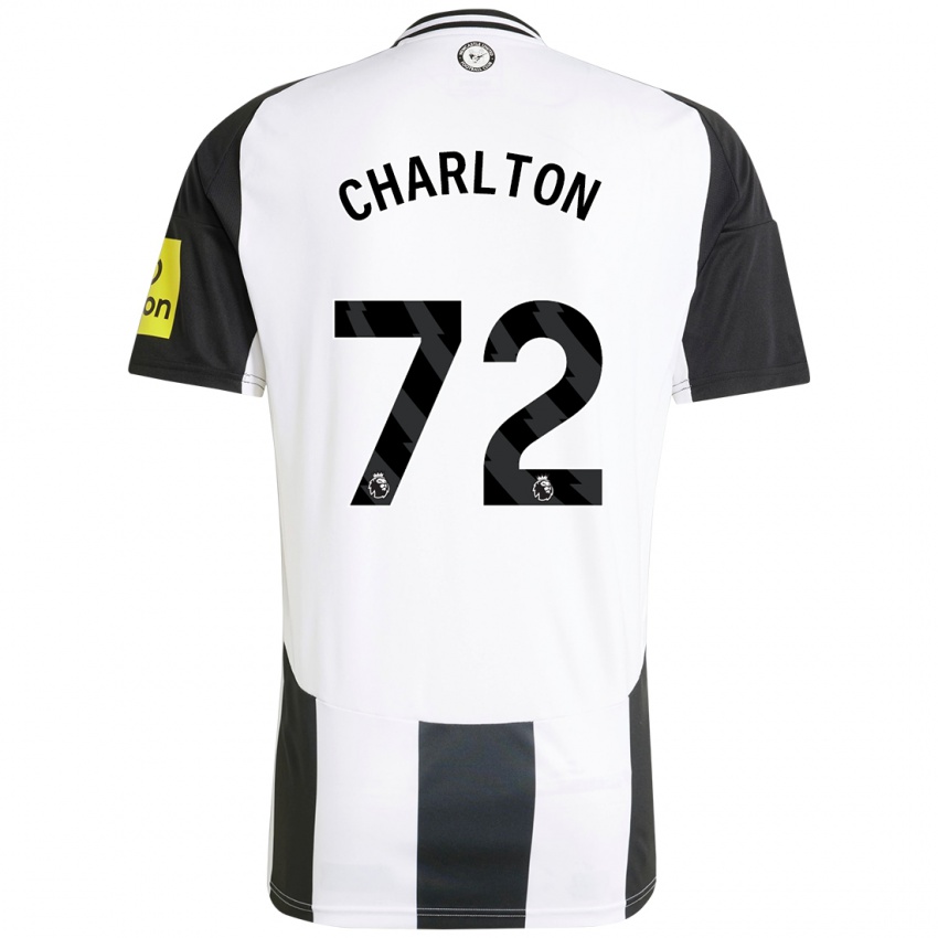 Kinder Dylan Charlton #72 Weiß Schwarz Heimtrikot Trikot 2024/25 T-Shirt