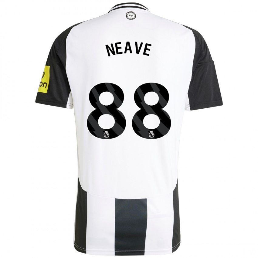 Kinder Sean Neave #88 Weiß Schwarz Heimtrikot Trikot 2024/25 T-Shirt