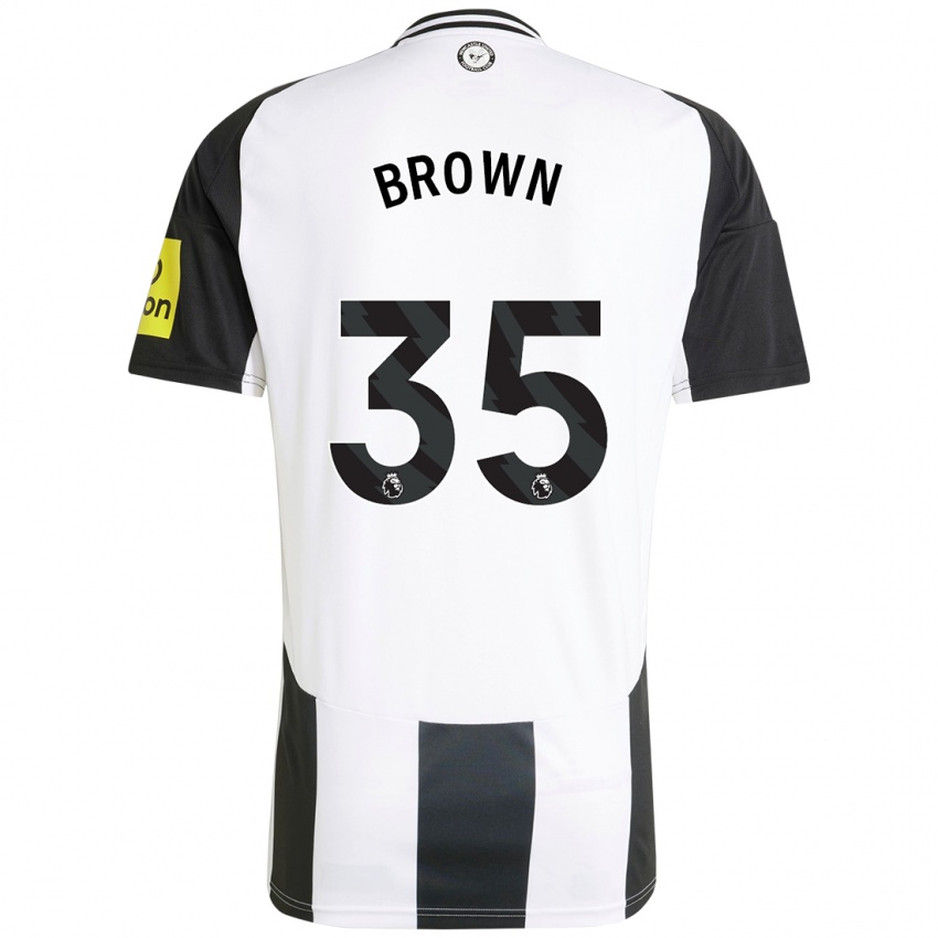 Kinder Will Brown #35 Weiß Schwarz Heimtrikot Trikot 2024/25 T-Shirt