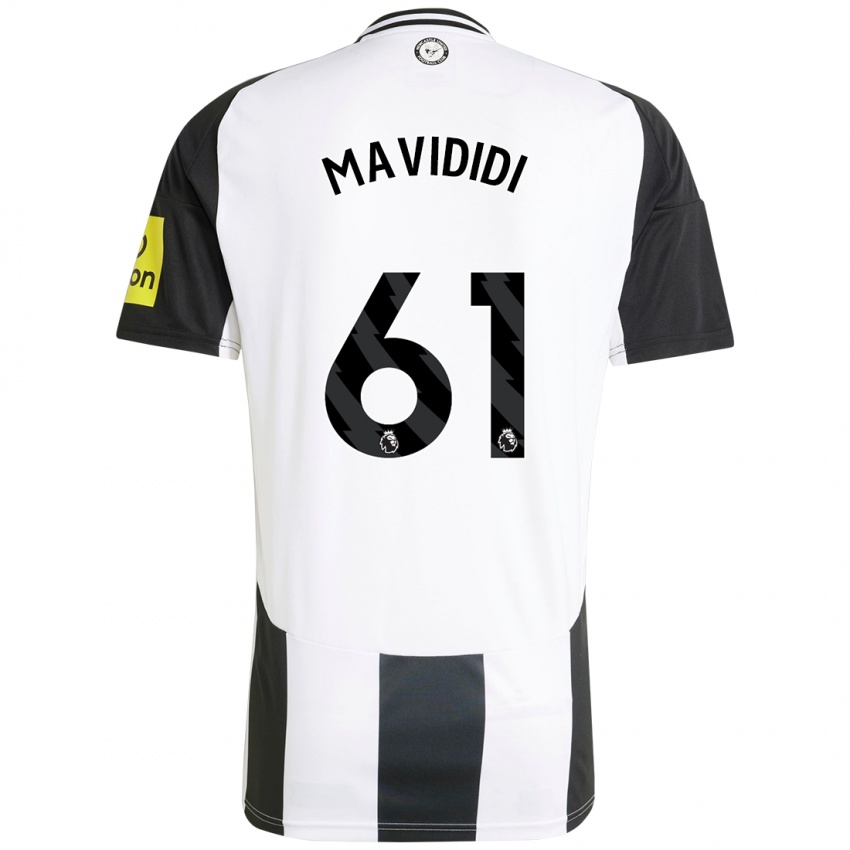 Kinder Shaun Mavididi #61 Weiß Schwarz Heimtrikot Trikot 2024/25 T-Shirt