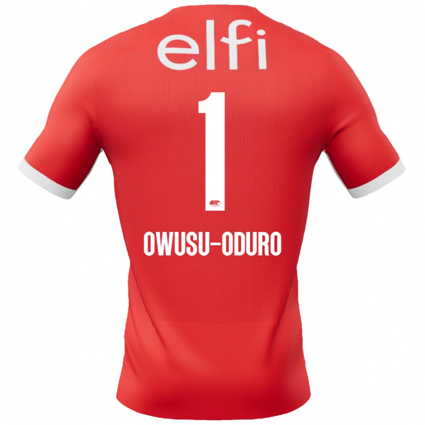 Kinder Rome Jayden Owusu-Oduro #1 Rot Weiß Heimtrikot Trikot 2024/25 T-Shirt