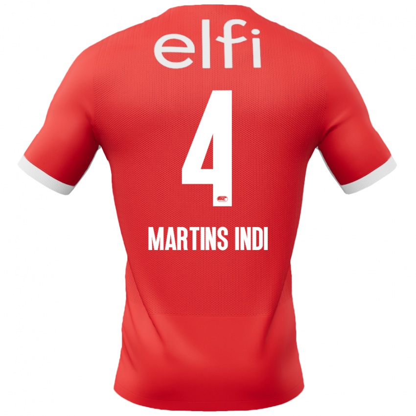 Kinder Bruno Martins Indi #4 Rot Weiß Heimtrikot Trikot 2024/25 T-Shirt