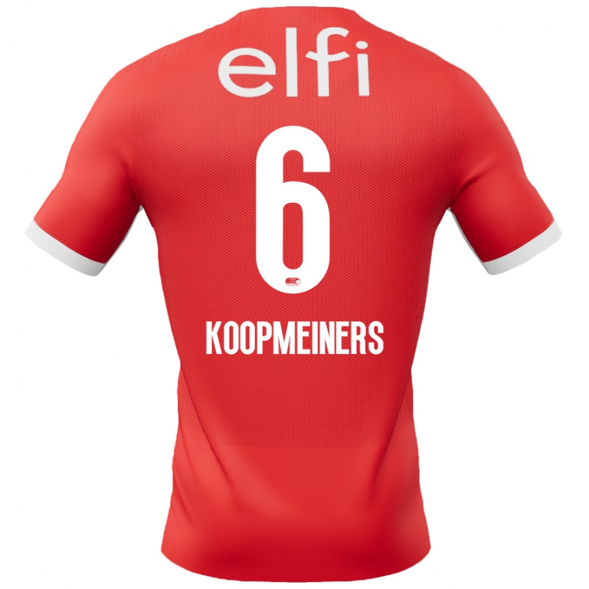 Kinder Peer Koopmeiners #6 Rot Weiß Heimtrikot Trikot 2024/25 T-Shirt