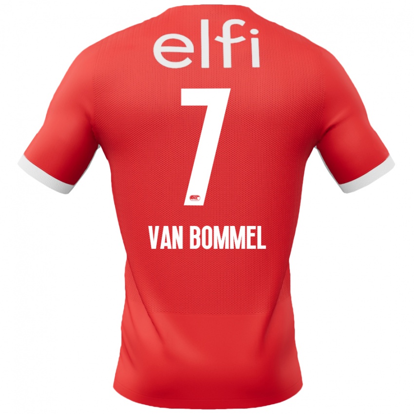 Kinder Ruben Van Bommel #7 Rot Weiß Heimtrikot Trikot 2024/25 T-Shirt