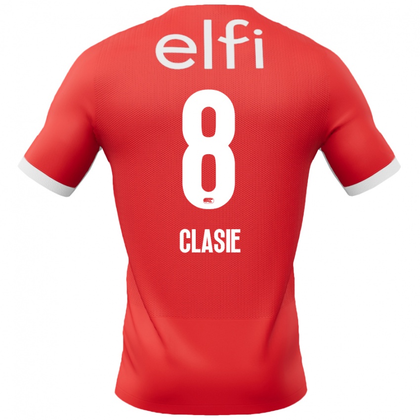 Kinder Jordy Clasie #8 Rot Weiß Heimtrikot Trikot 2024/25 T-Shirt