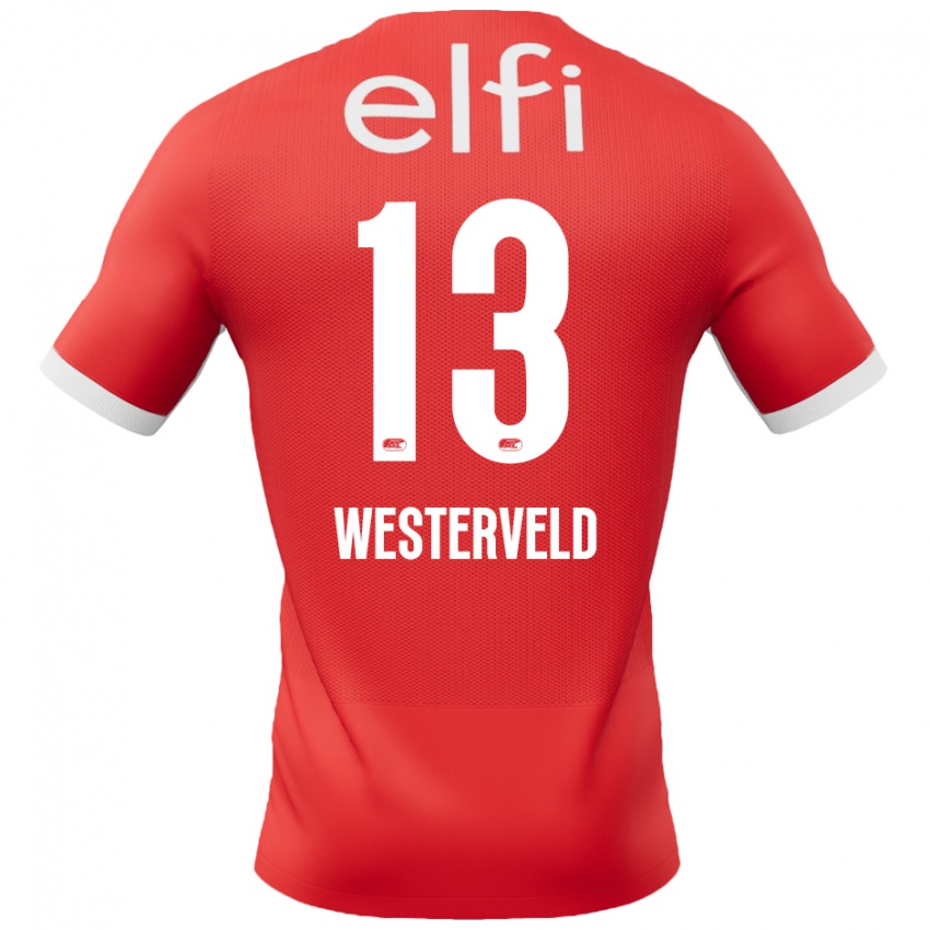 Kinder Sem Westerveld #13 Rot Weiß Heimtrikot Trikot 2024/25 T-Shirt