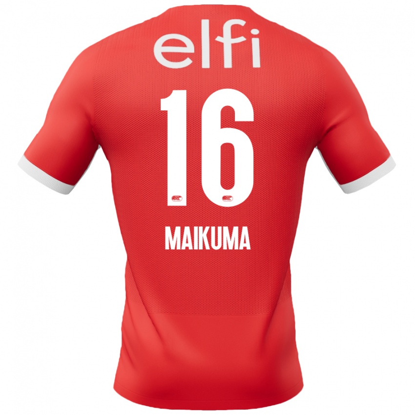 Kinder Seiya Maikuma #16 Rot Weiß Heimtrikot Trikot 2024/25 T-Shirt