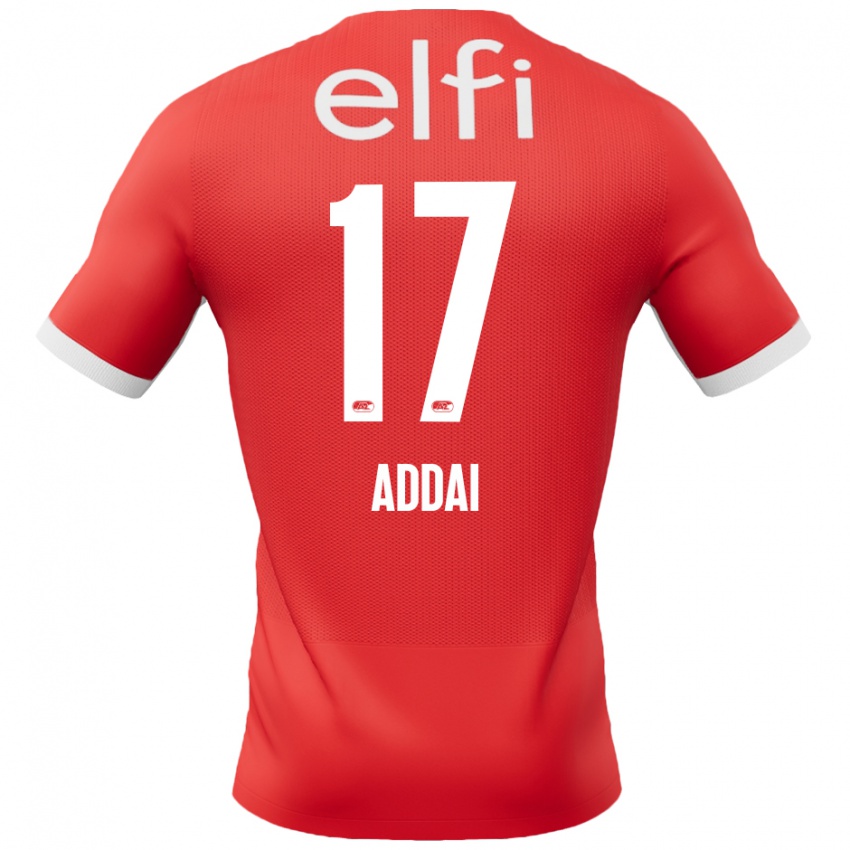 Kinder Jayden Addai #17 Rot Weiß Heimtrikot Trikot 2024/25 T-Shirt