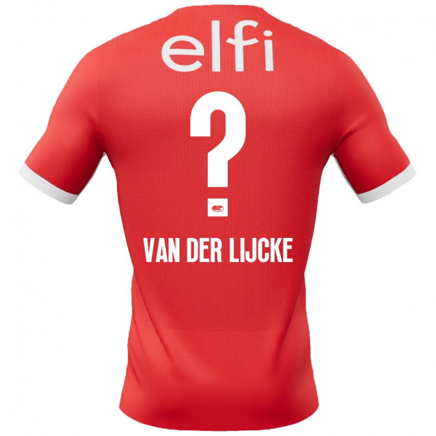 Kinder Donny Van Der Lijcke #0 Rot Weiß Heimtrikot Trikot 2024/25 T-Shirt