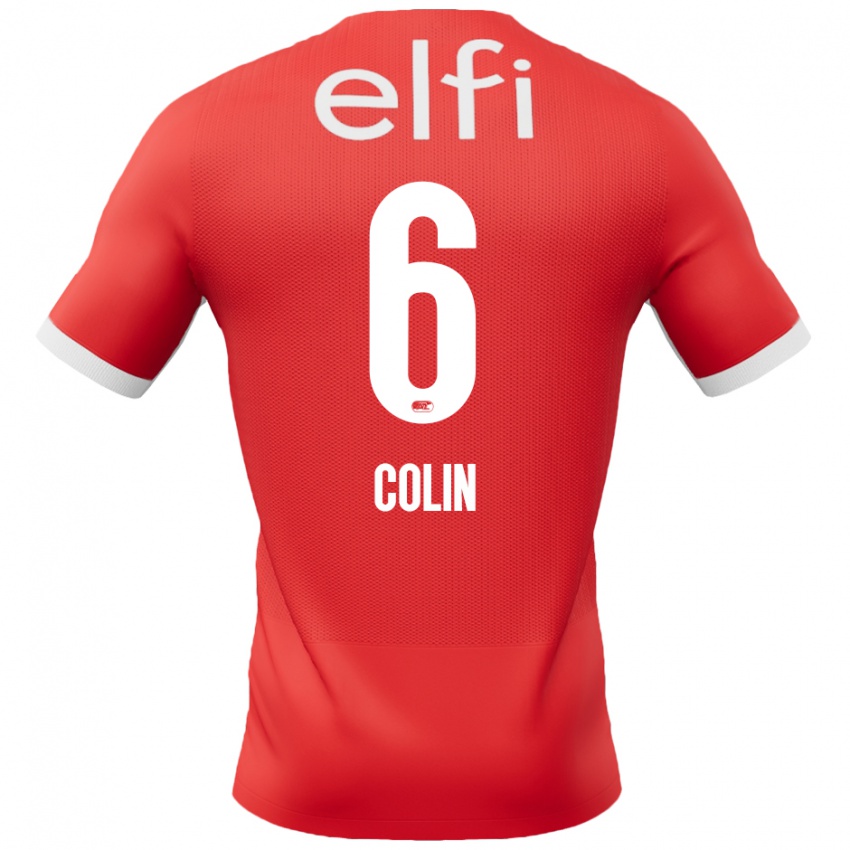 Kinder Isa Colin #6 Rot Weiß Heimtrikot Trikot 2024/25 T-Shirt