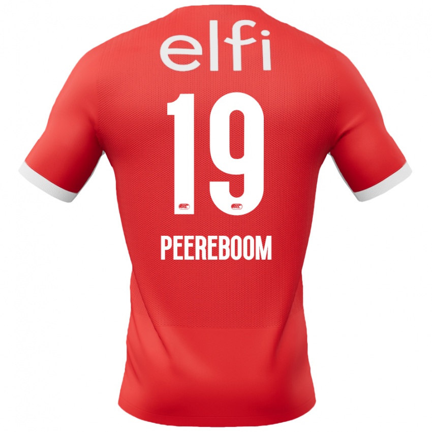 Kinder Sanne Peereboom #19 Rot Weiß Heimtrikot Trikot 2024/25 T-Shirt