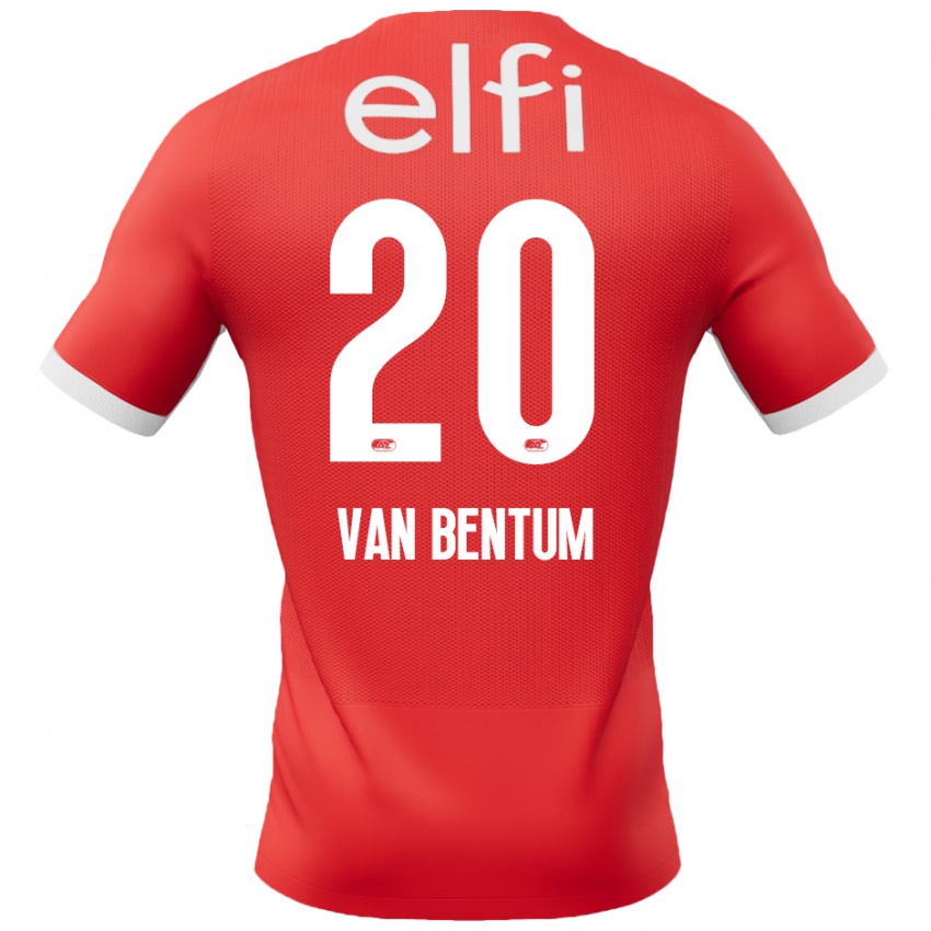 Kinder Mirte Van Bentum #20 Rot Weiß Heimtrikot Trikot 2024/25 T-Shirt