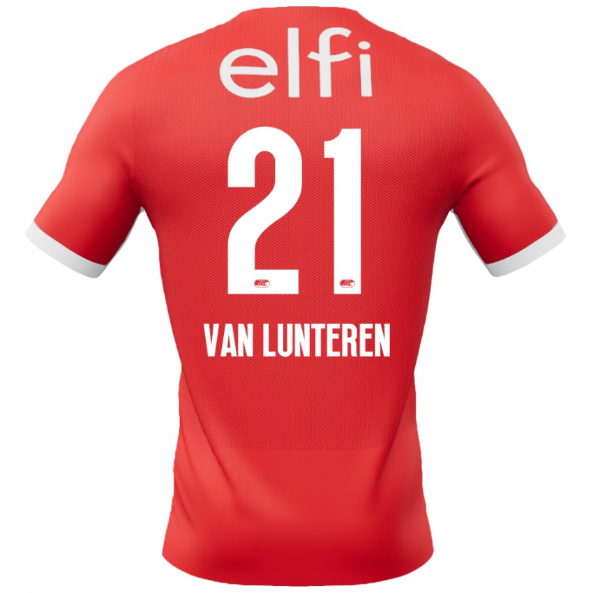 Kinder Desiree Van Lunteren #21 Rot Weiß Heimtrikot Trikot 2024/25 T-Shirt