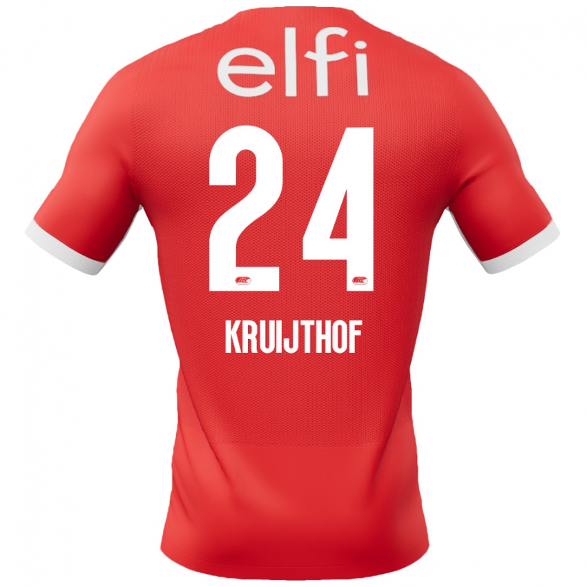 Kinder Annemiek Kruijthof #24 Rot Weiß Heimtrikot Trikot 2024/25 T-Shirt