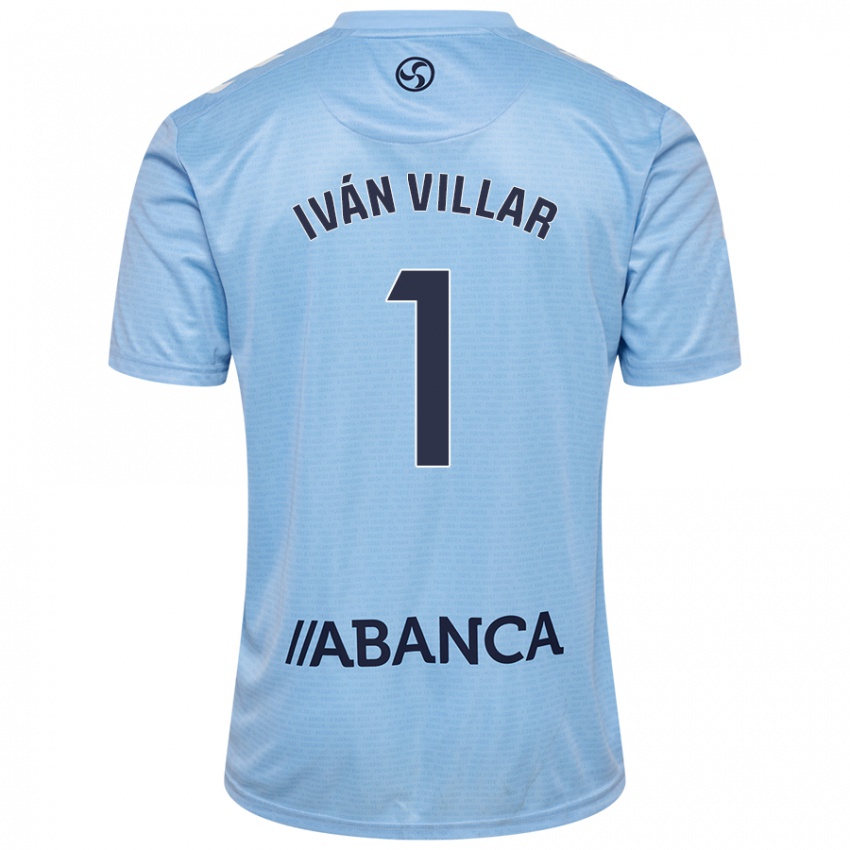 Kinder Iván Villar #1 Himmelblau Heimtrikot Trikot 2024/25 T-Shirt