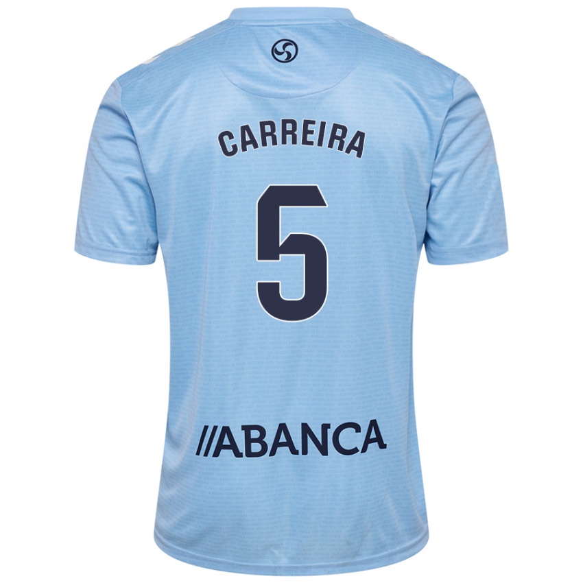 Kinder Sergio Carreira #5 Himmelblau Heimtrikot Trikot 2024/25 T-Shirt