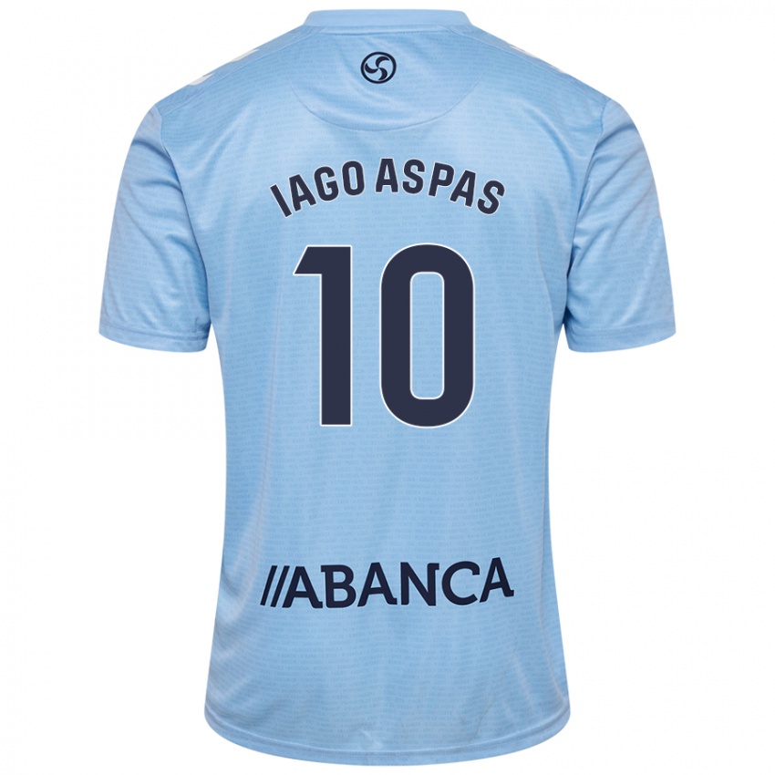 Kinder Iago Aspas #10 Himmelblau Heimtrikot Trikot 2024/25 T-Shirt