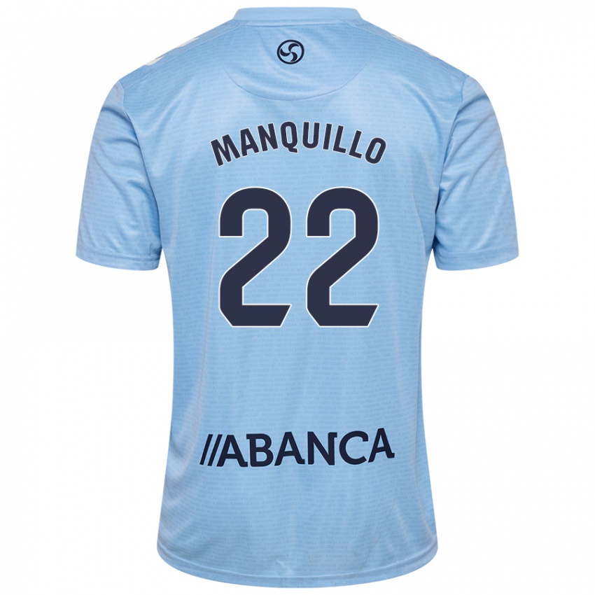 Kinder Javier Manquillo #22 Himmelblau Heimtrikot Trikot 2024/25 T-Shirt