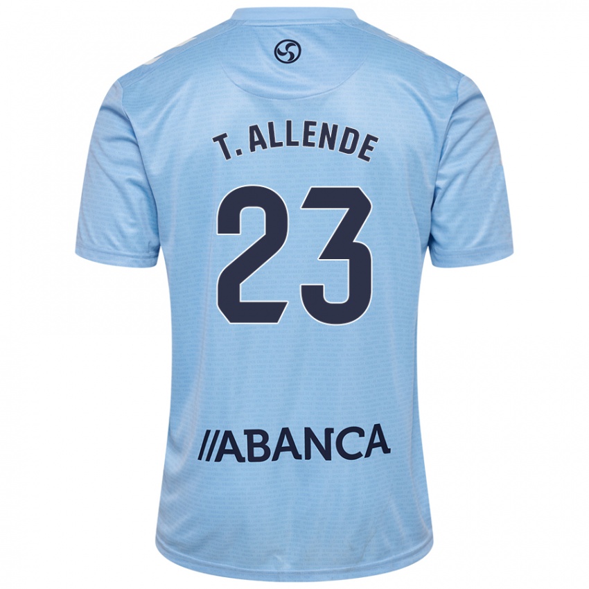 Kinder Tadeo Allende #23 Himmelblau Heimtrikot Trikot 2024/25 T-Shirt