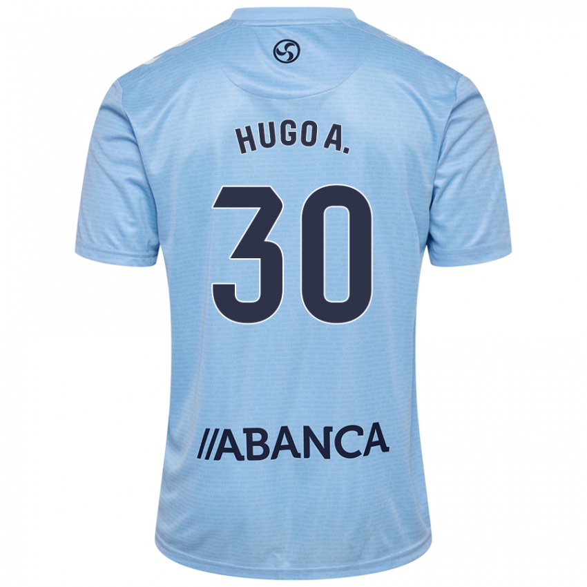 Kinder Hugo Álvarez #30 Himmelblau Heimtrikot Trikot 2024/25 T-Shirt