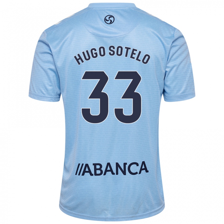 Kinder Hugo Sotelo #33 Himmelblau Heimtrikot Trikot 2024/25 T-Shirt