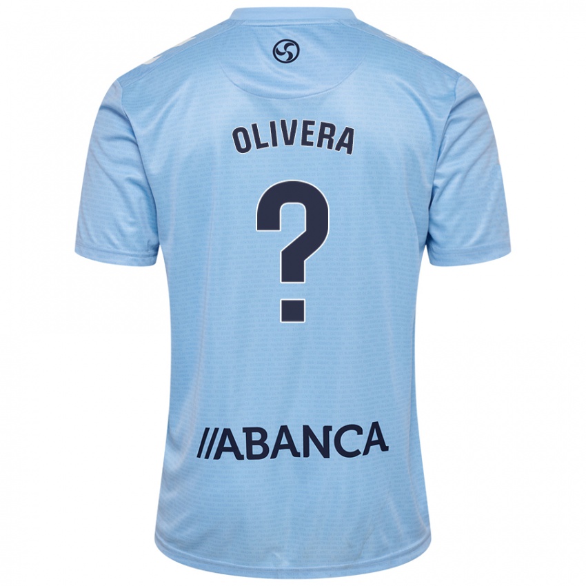 Kinder Nacho Olivera #0 Himmelblau Heimtrikot Trikot 2024/25 T-Shirt