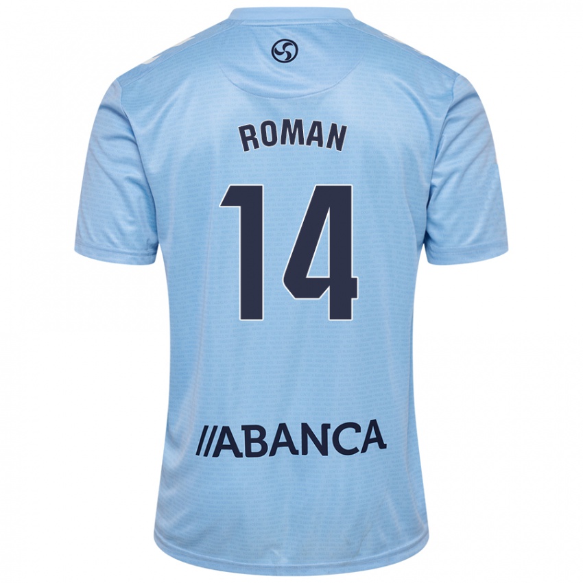 Kinder Miguel Román #14 Himmelblau Heimtrikot Trikot 2024/25 T-Shirt