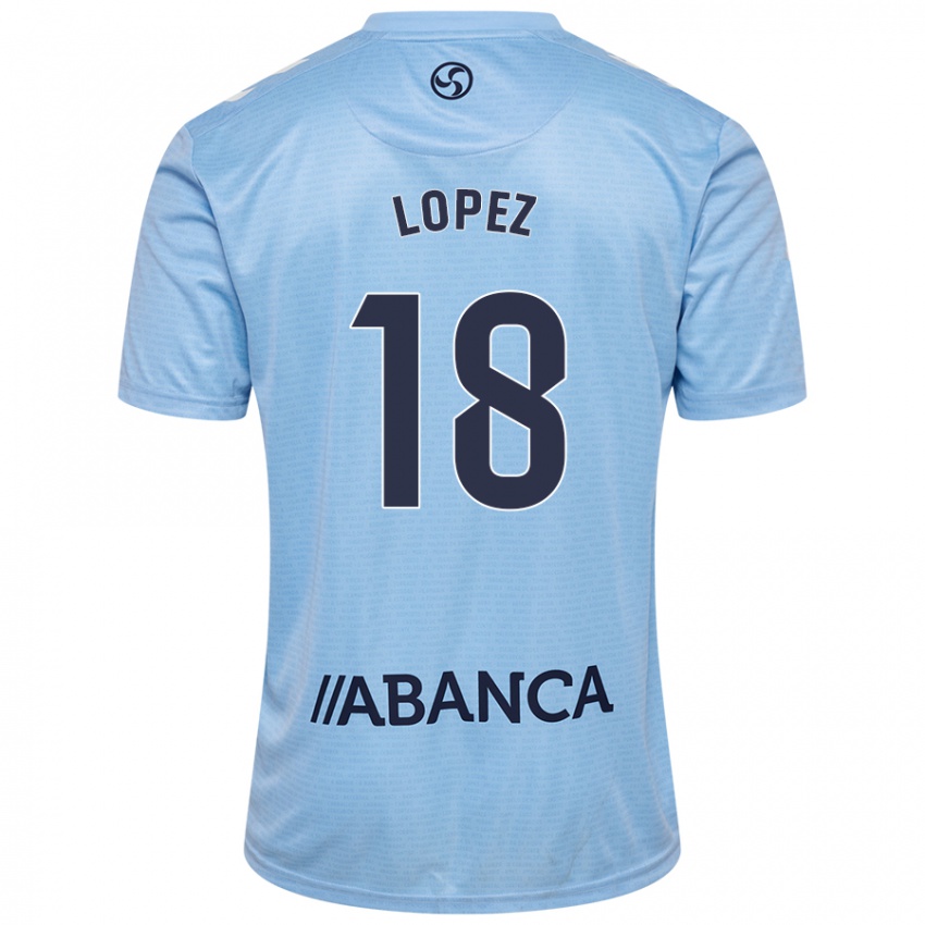 Kinder Joel López #18 Himmelblau Heimtrikot Trikot 2024/25 T-Shirt