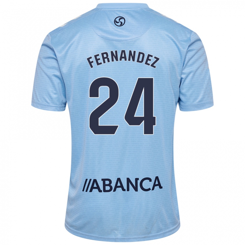 Kinder César Fernández #24 Himmelblau Heimtrikot Trikot 2024/25 T-Shirt