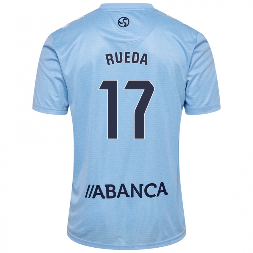 Kinder Javi Rueda #17 Himmelblau Heimtrikot Trikot 2024/25 T-Shirt