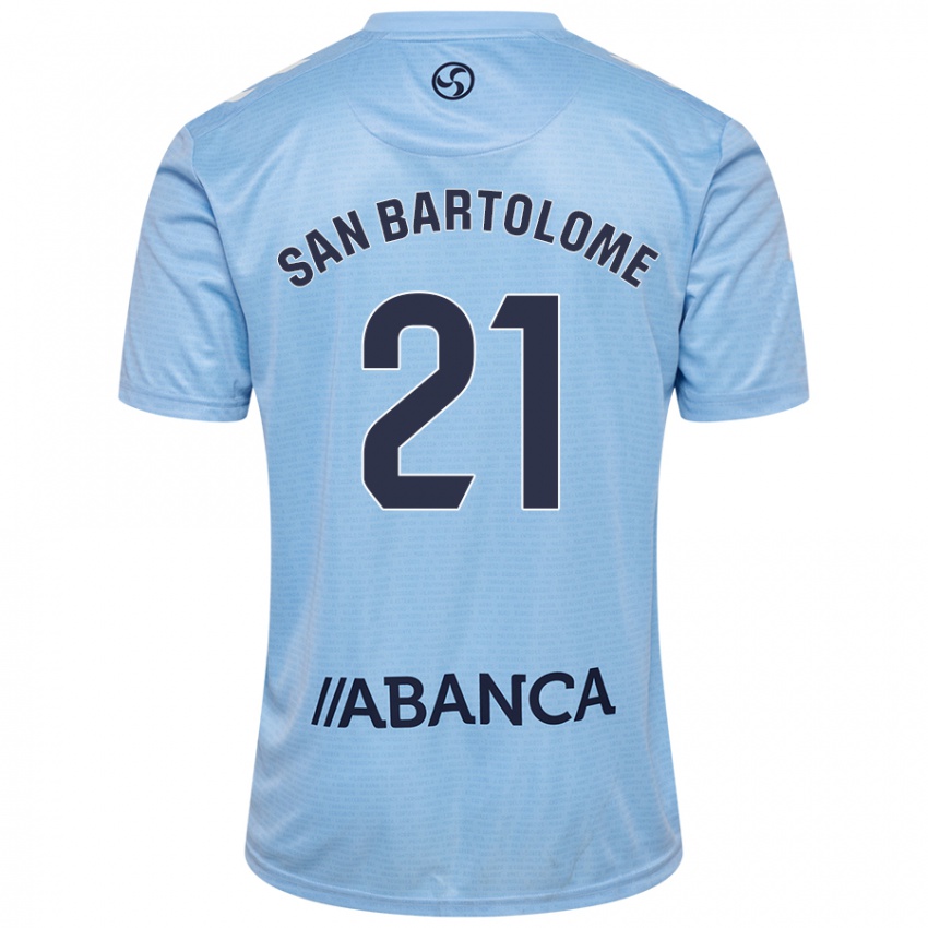 Kinder Víctor San Bartolomé #21 Himmelblau Heimtrikot Trikot 2024/25 T-Shirt