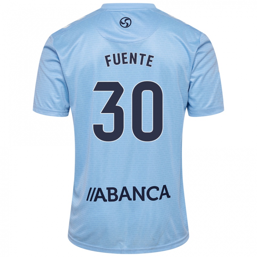 Kinder Mario Fuente #30 Himmelblau Heimtrikot Trikot 2024/25 T-Shirt