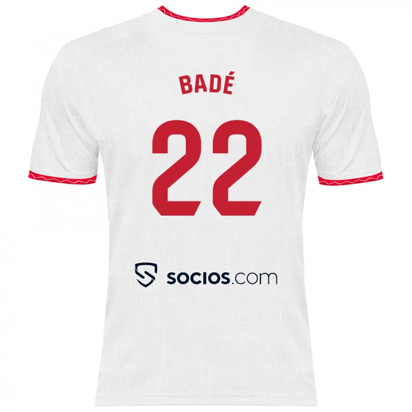 Kinder Loïc Badé #22 Weiß Rot Heimtrikot Trikot 2024/25 T-Shirt