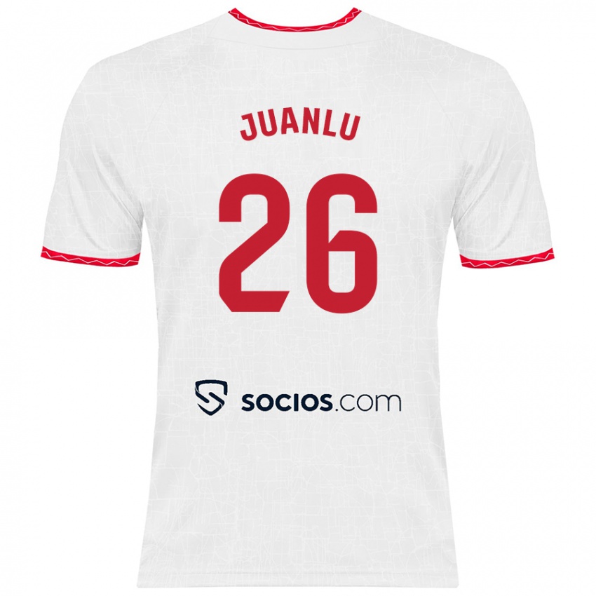 Kinder Juanlu Sánchez #26 Weiß Rot Heimtrikot Trikot 2024/25 T-Shirt