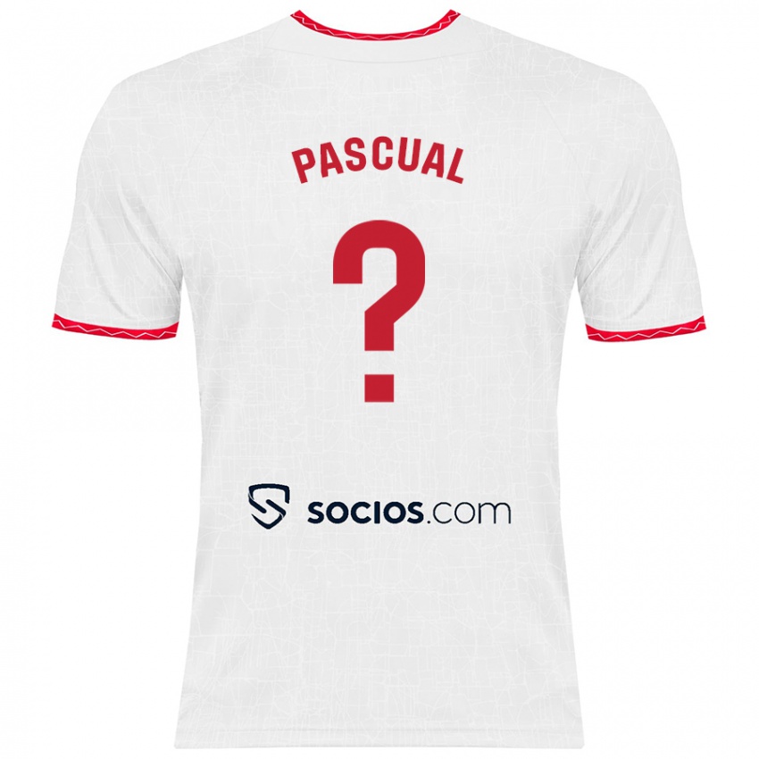 Kinder Álvaro Pascual #0 Weiß Rot Heimtrikot Trikot 2024/25 T-Shirt