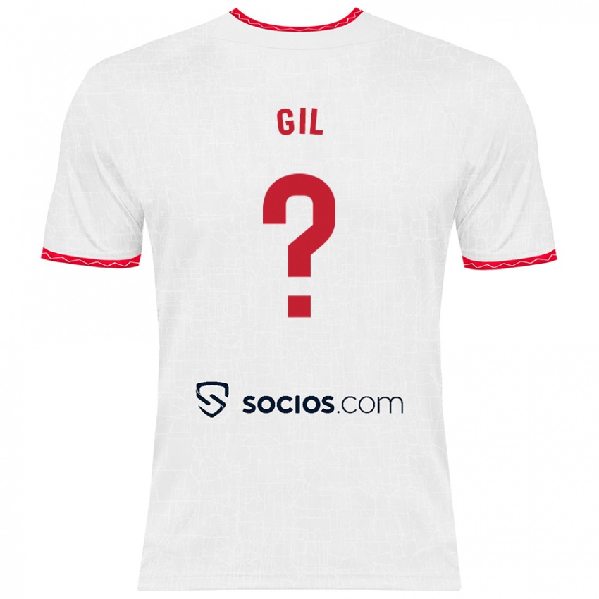 Kinder Dani Gil #0 Weiß Rot Heimtrikot Trikot 2024/25 T-Shirt