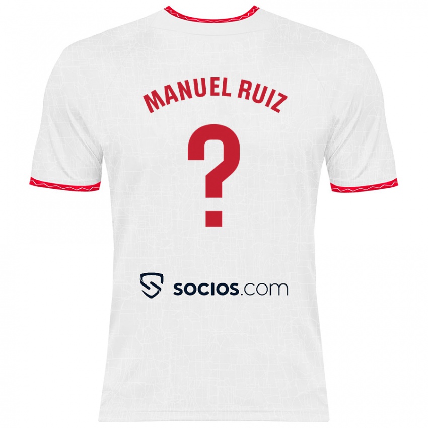 Kinder José Manuel Ruiz #0 Weiß Rot Heimtrikot Trikot 2024/25 T-Shirt