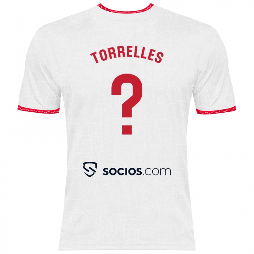 Kinder Genís Torrelles #0 Weiß Rot Heimtrikot Trikot 2024/25 T-Shirt