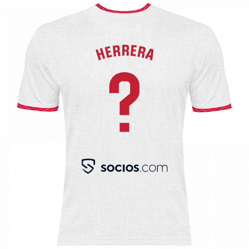 Kinder Dani Herrera #0 Weiß Rot Heimtrikot Trikot 2024/25 T-Shirt