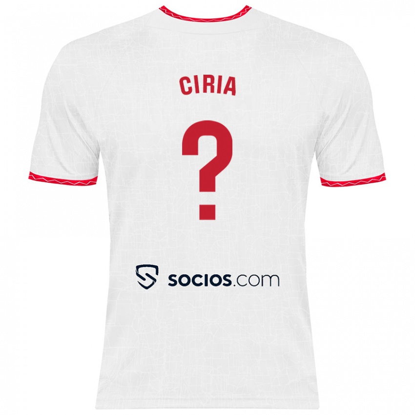 Kinder Alexis Ciria #0 Weiß Rot Heimtrikot Trikot 2024/25 T-Shirt