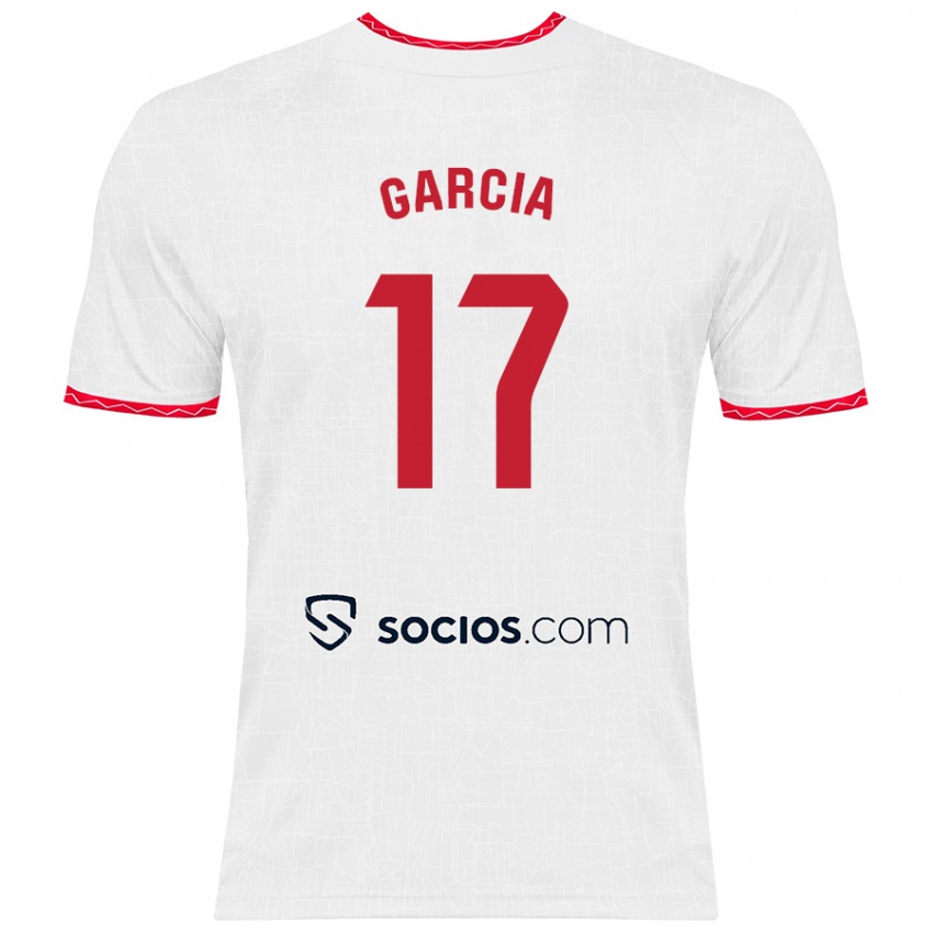 Kinder Débora García #17 Weiß Rot Heimtrikot Trikot 2024/25 T-Shirt