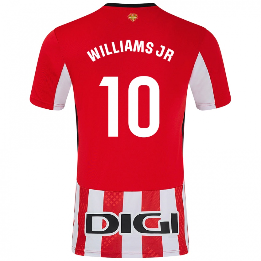 Kinder Nico Williams #10 Rot Weiß Heimtrikot Trikot 2024/25 T-Shirt