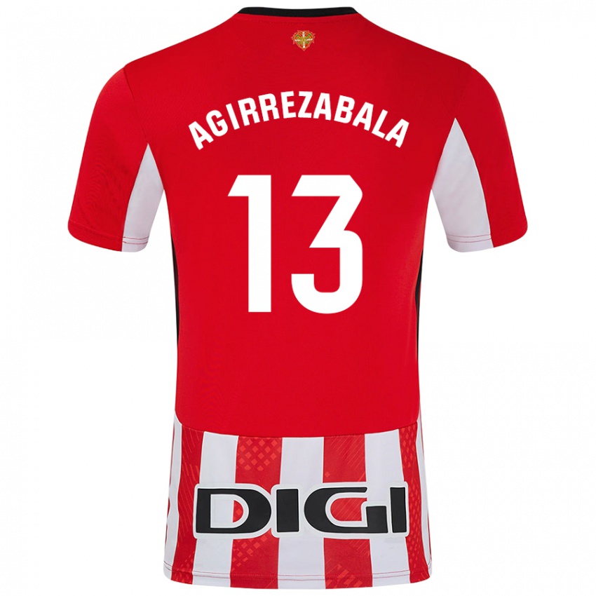 Kinder Julen Agirrezabala #13 Rot Weiß Heimtrikot Trikot 2024/25 T-Shirt